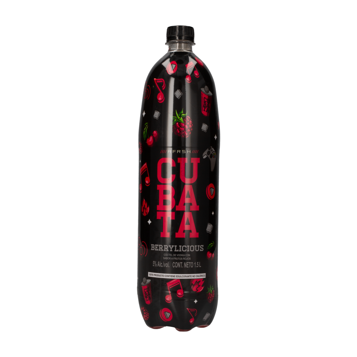 Coctel De Vodka Sabor A Frutos Rojos CUBATA 1500 Ml
