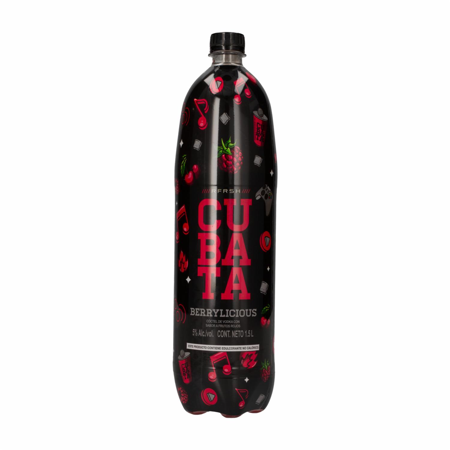 Coctel De Vodka Sabor A Frutos Rojos Cubata 1500 Ml