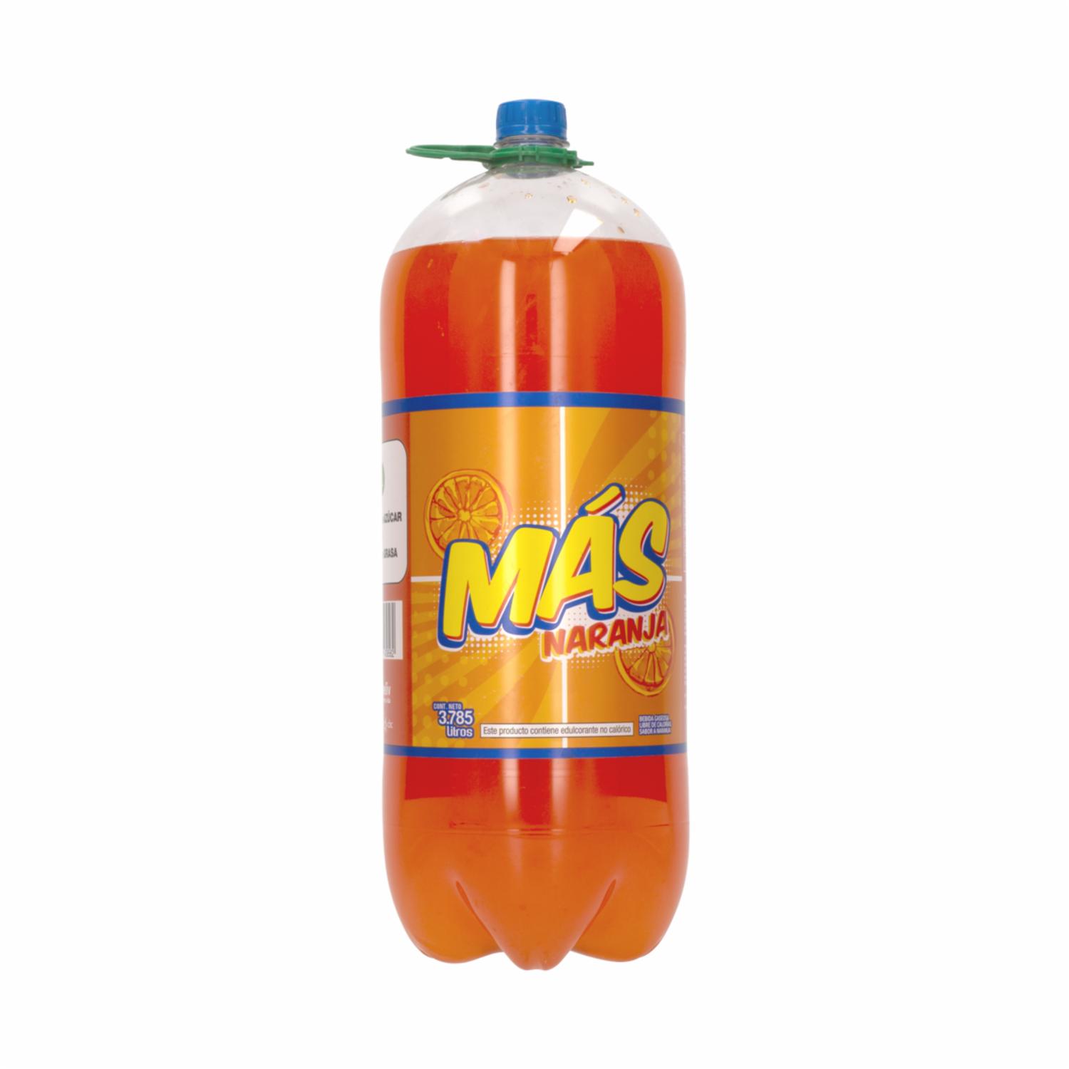 Bebida Gaseosa Sabor a Naranja MÁS 3785 Ml