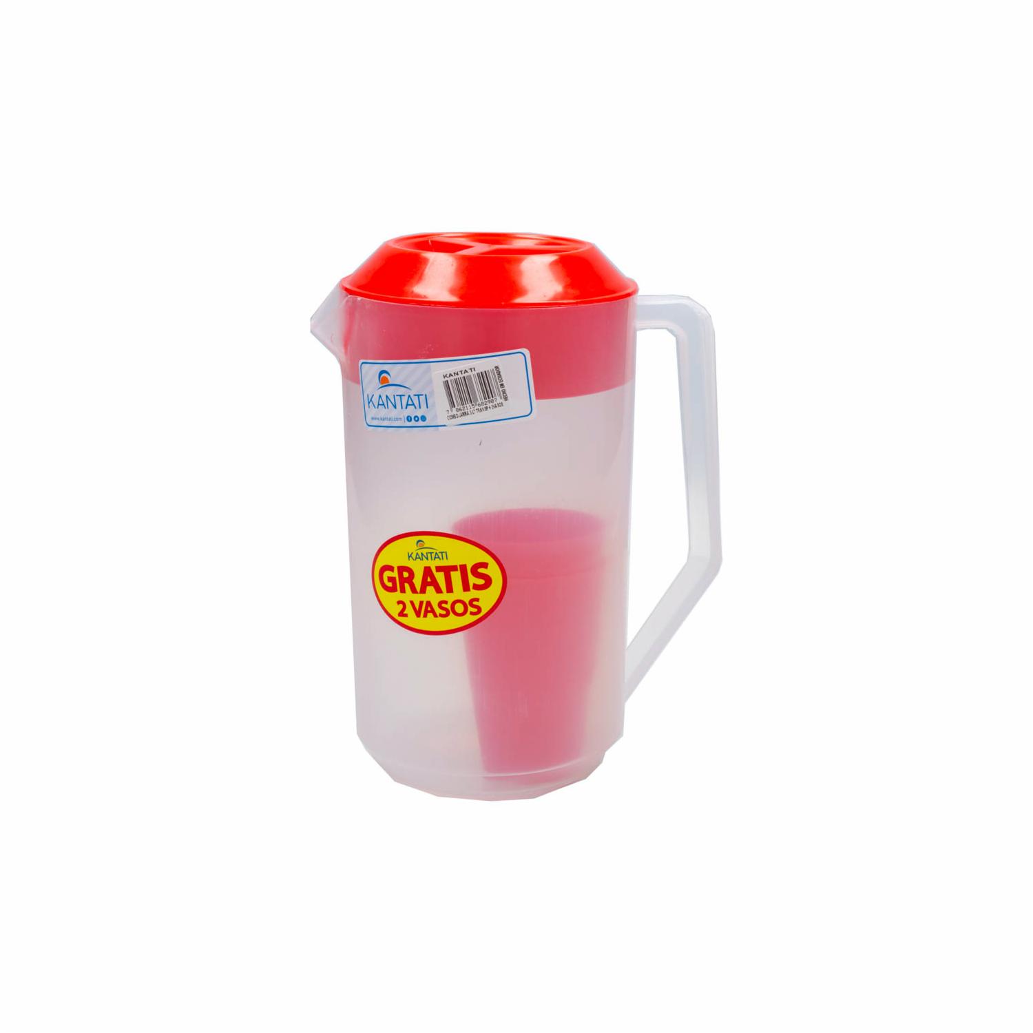 Set Jarra Forte 3 Lt + 2 Vasos Sólidos KANTATI x 3 Piezas