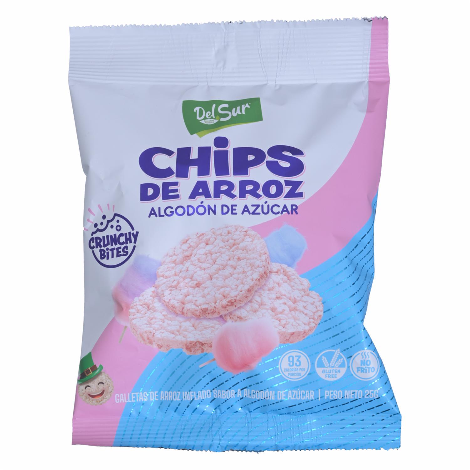 Galletas De Arroz Inflado Sabor Algodón De Azúcar DEL SUR 25 G