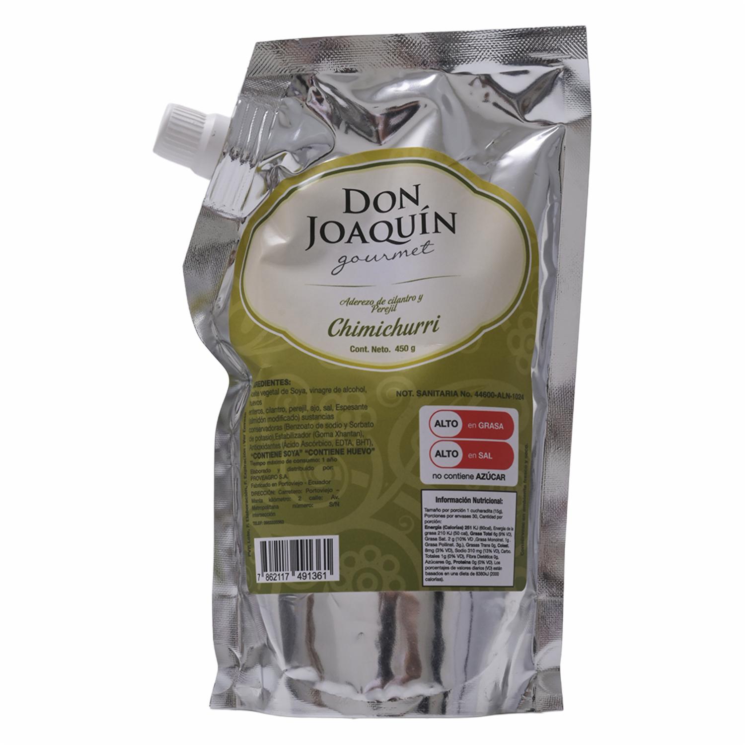 Chimichurri Gourmet DON JOAQUÍN 450 G