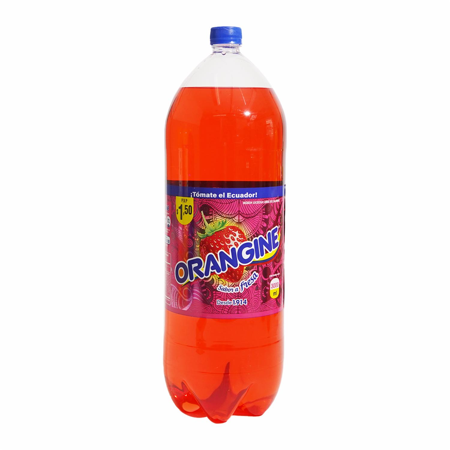 Bebida Gaseosa Sabor A Fresa ORANGINE 3000 Ml