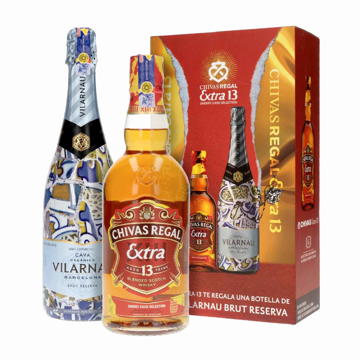 Whisky Extra 13 Años + Cava Vilar Brut Chivas Regal Pack 2 X 750 Ml