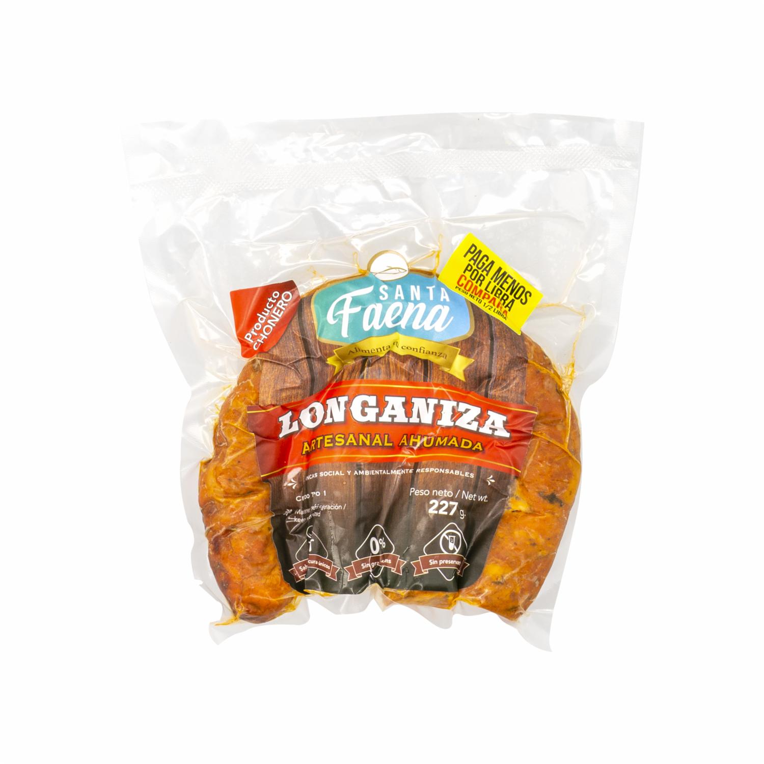 Longaniza Artesanal Ahumada SANTA FAENA 227 G