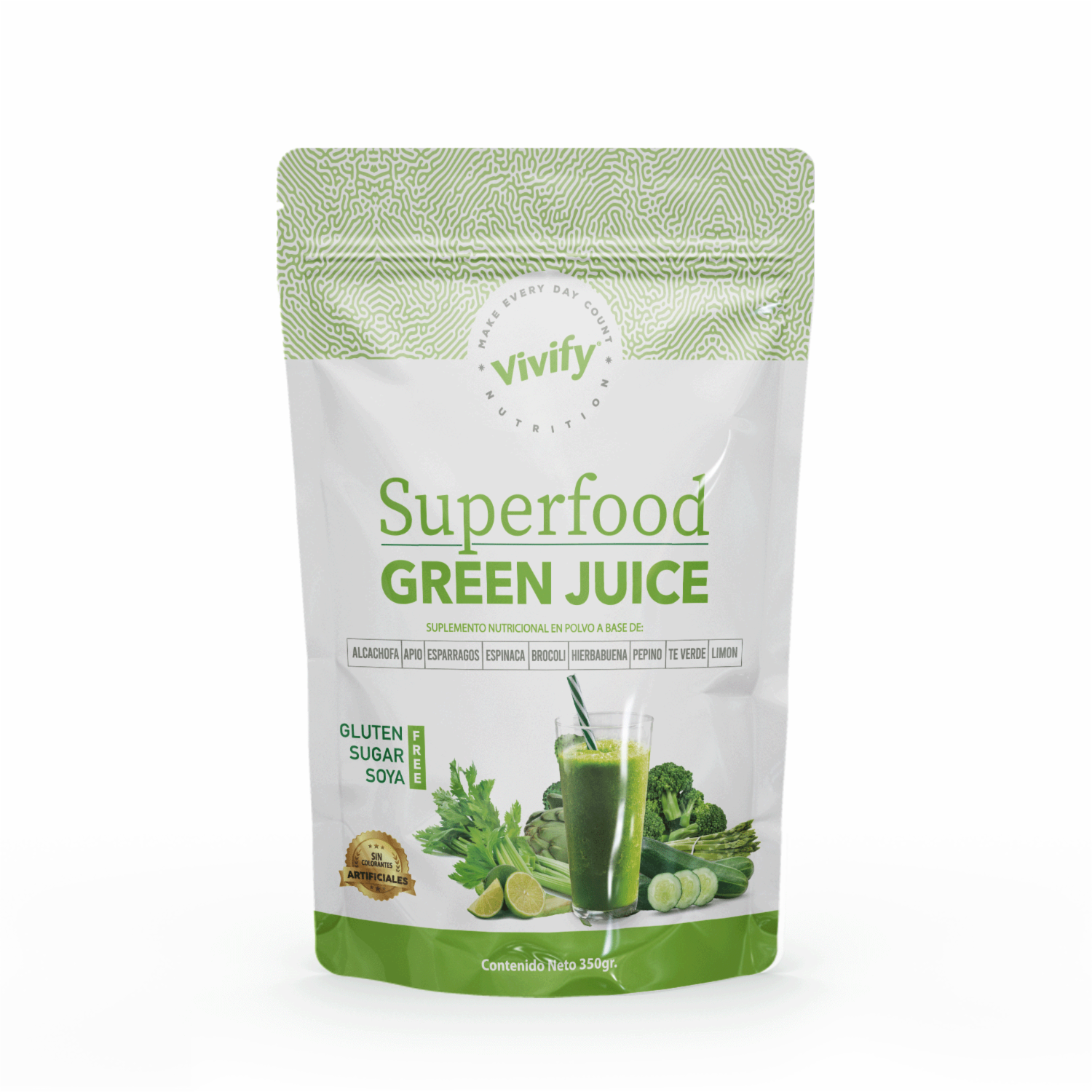 Suplemento Nutricional Green Juice VIVIFY 350 G