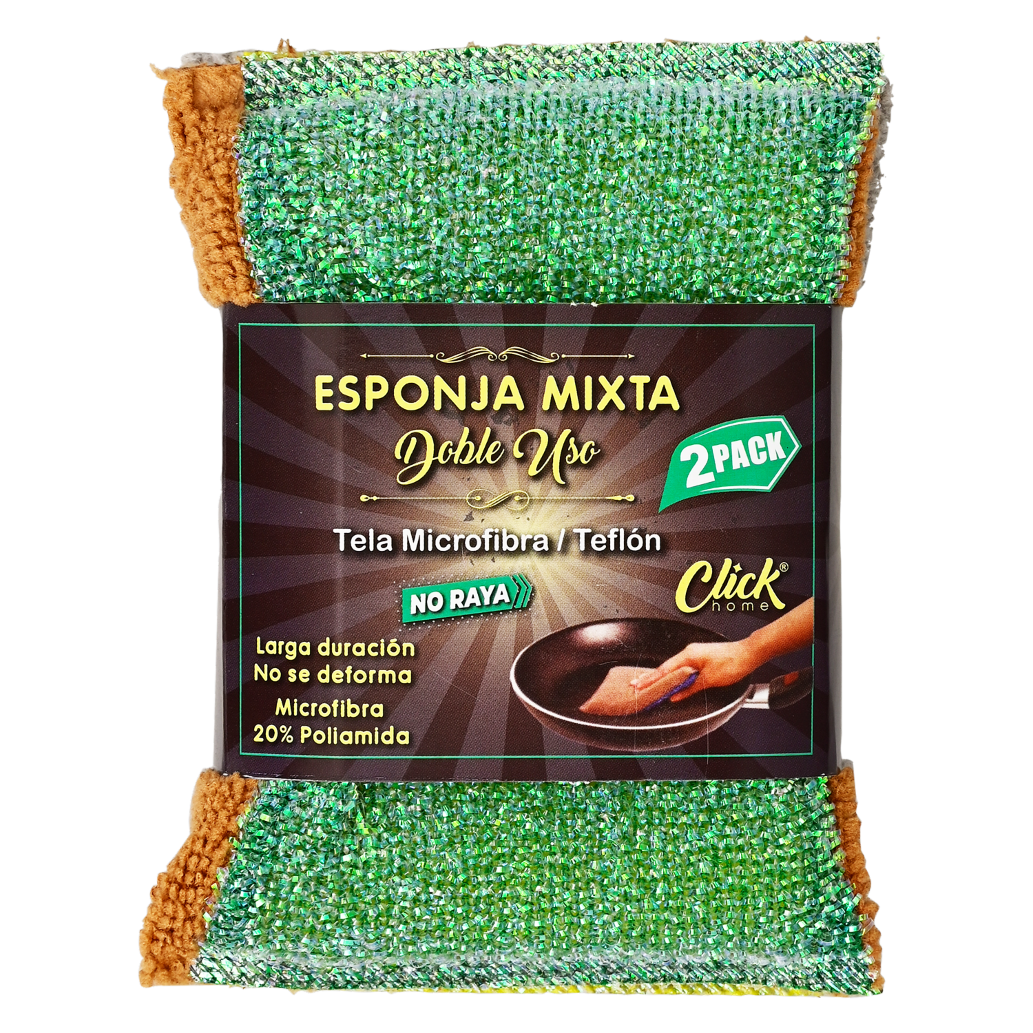 Esponja De Microfibra Para Teflón CLICK X 2 Uds