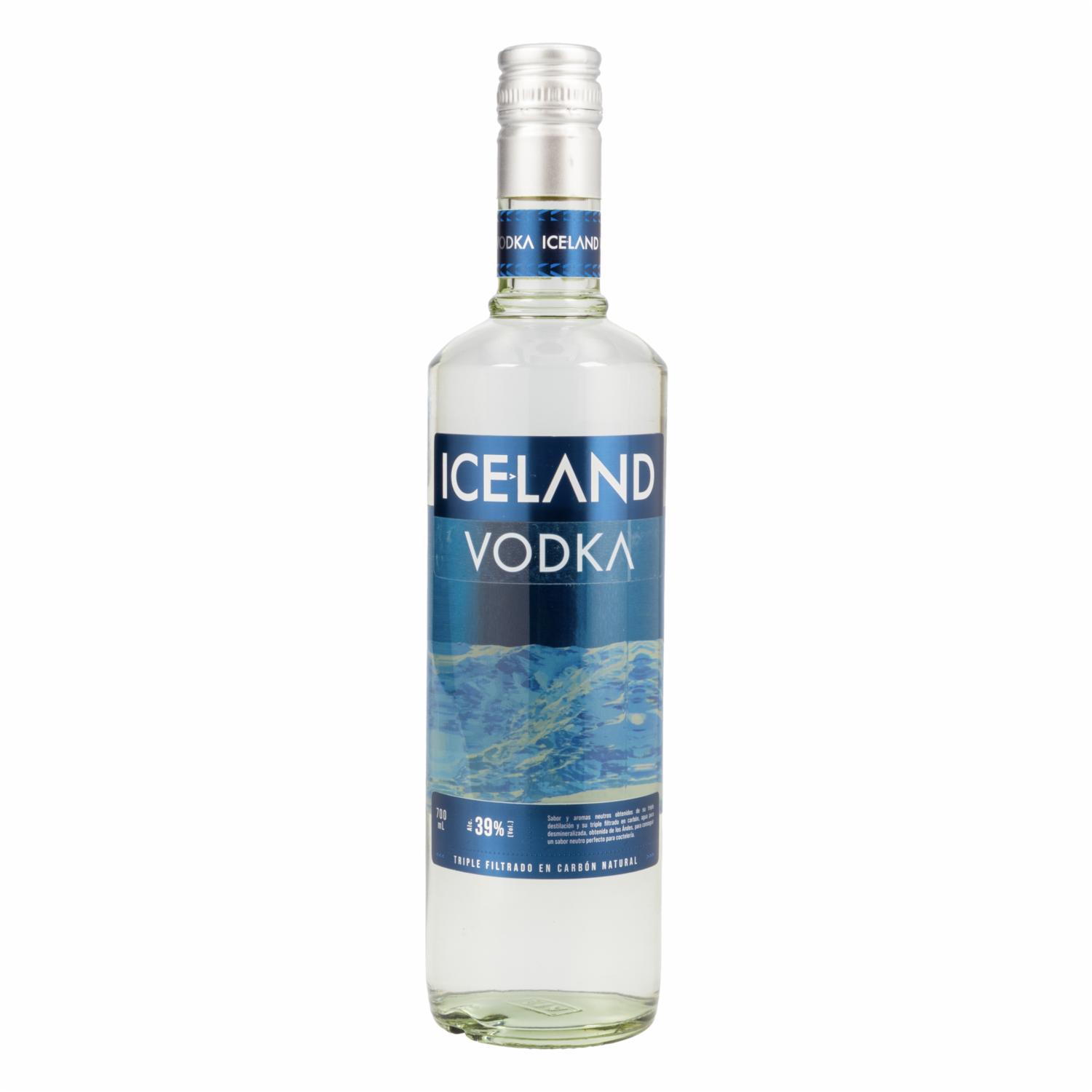 Vodka Filtrado En Carbón Natural Iceland 700 Ml