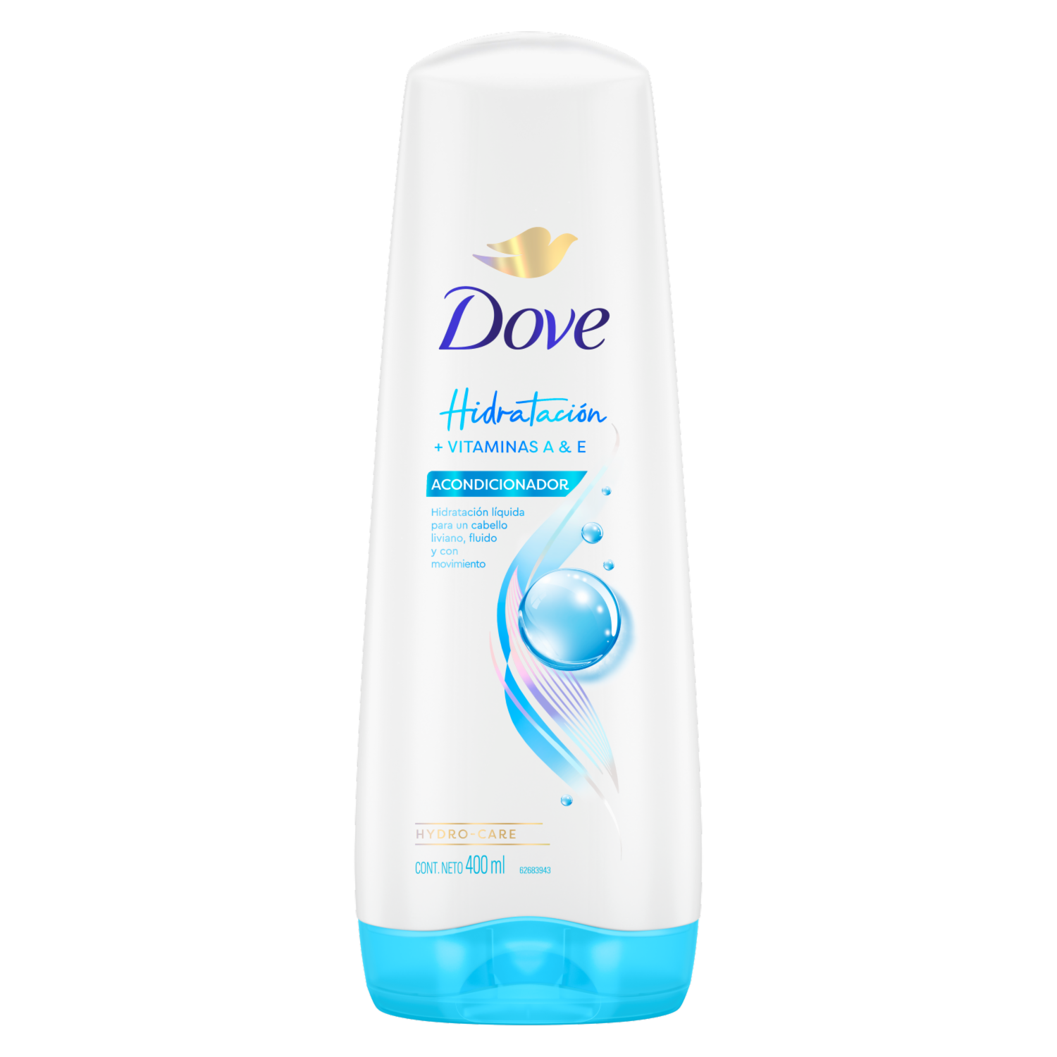 Acondicionador De Cabello Hidratación + Vitaminas A & E DOVE 400 Ml