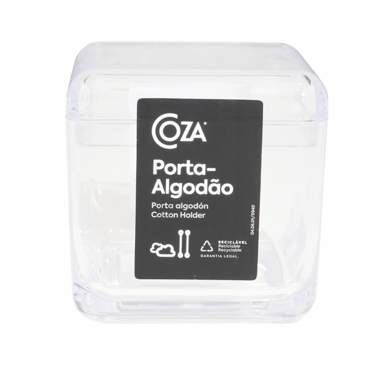 Porta Algodón Plástico Cristal COZA 1 Pieza