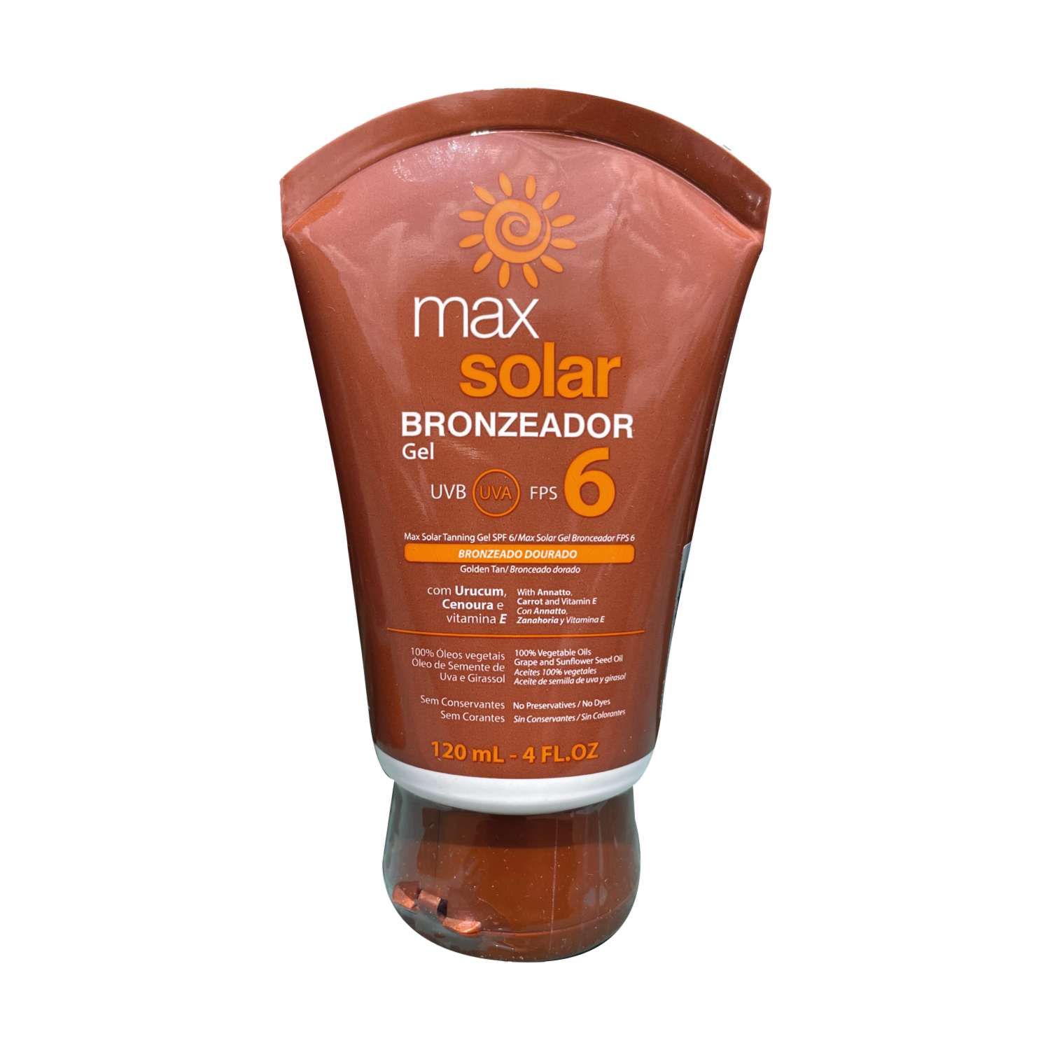 Bronceador Solar Con Vitamina E Spf6 MAX 120 Ml