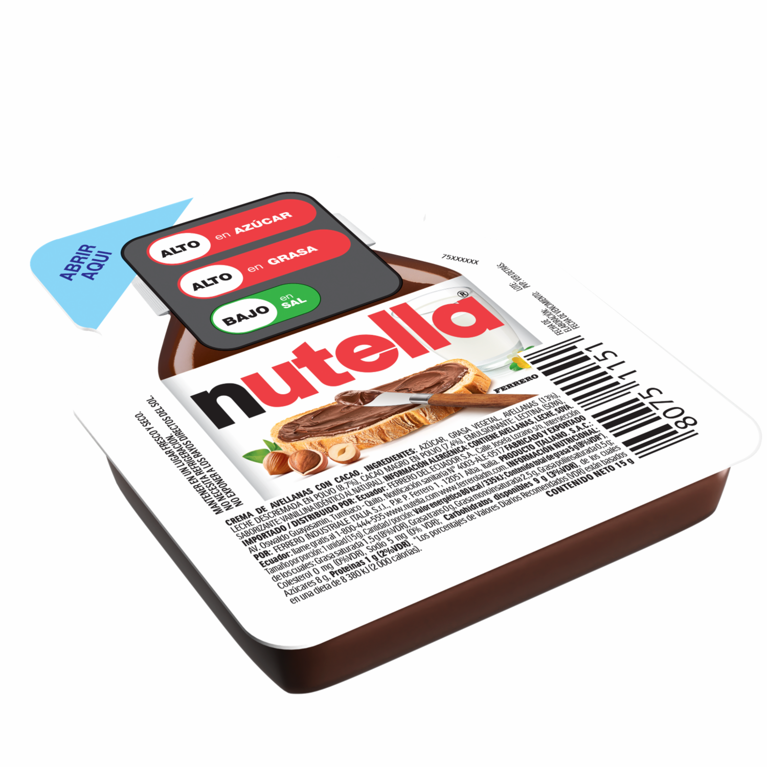 Crema De Avellana Y Cacao Untable NUTELLA 15 G