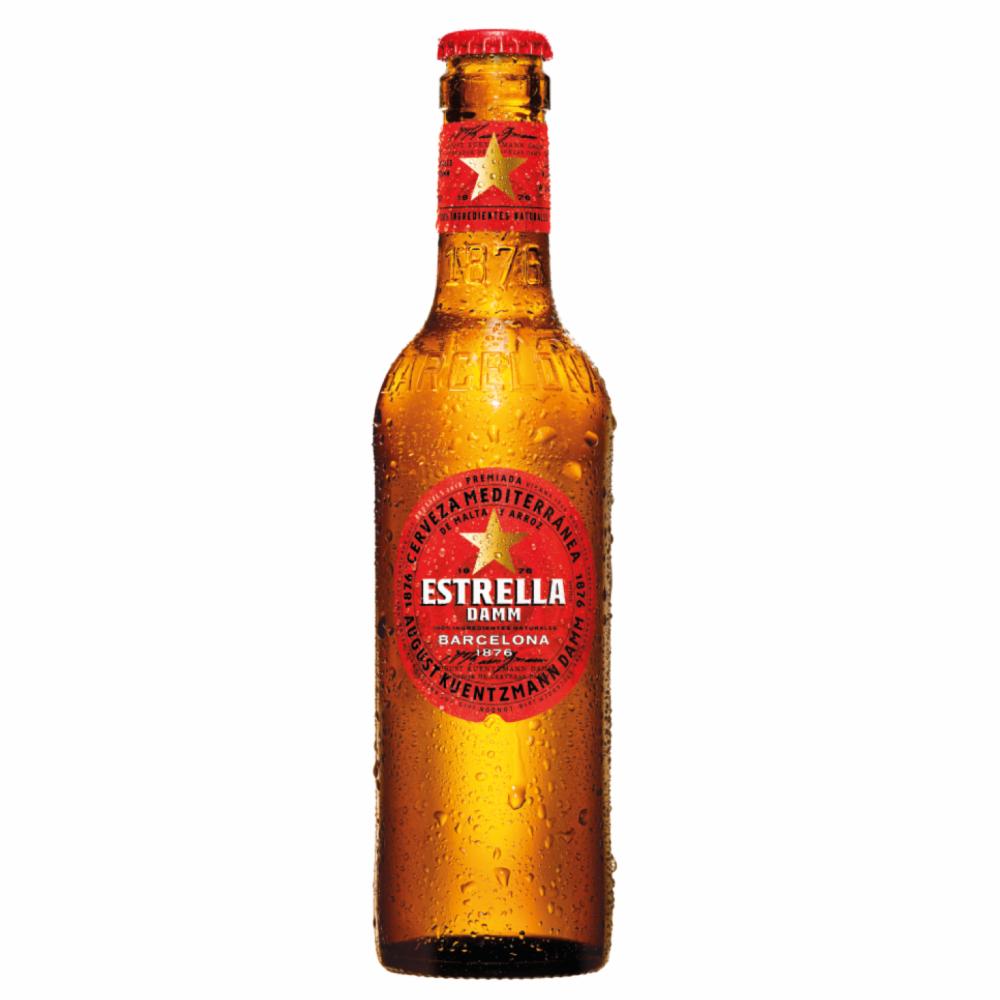 Cerveza Española Mediterránea En Botella Estrella Damm 330 Ml
