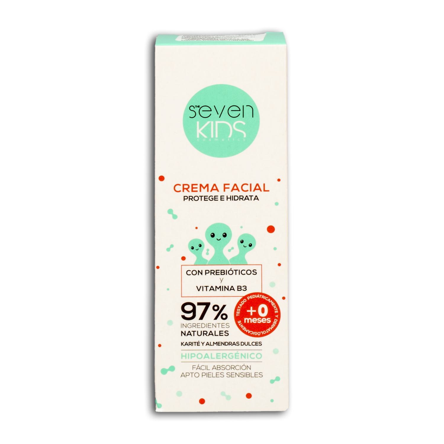 Crema Facial Con Prebióticos Y Vitaminas SEVEN KIDS 50 Ml