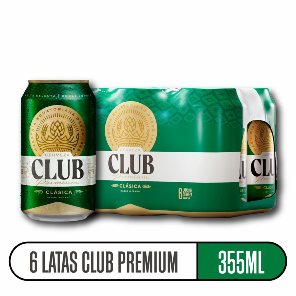 Cerveza Premium Clásica Club 6 X 355 Ml