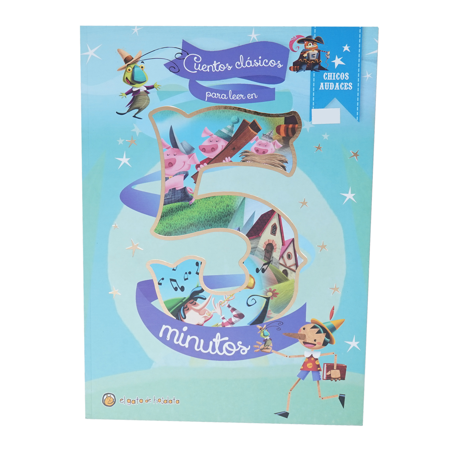 Libro 5 Minutos Cuentos Clásicos Con Chicos Audaces EL GATO DE HOJALATA 61 Páginas
