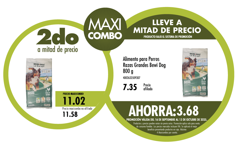 Maxicombo mitad de precio 2