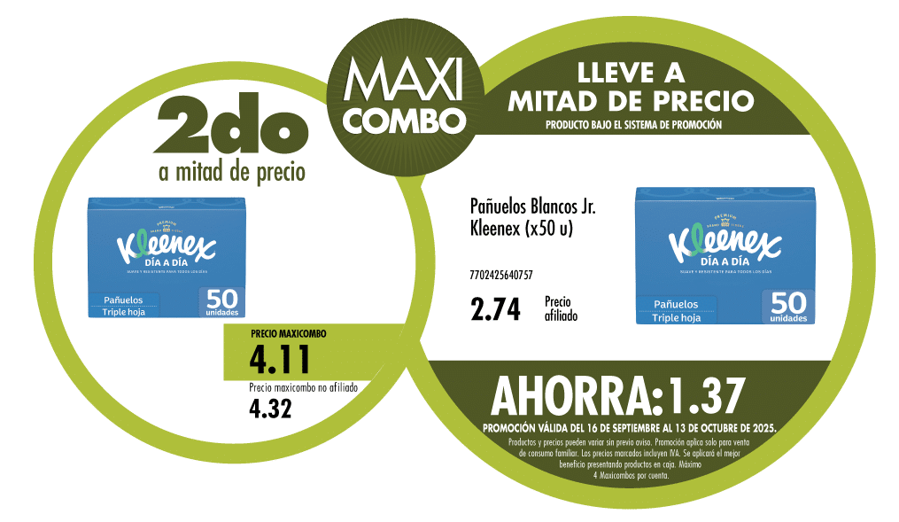 Maxicombo mitad de precio 40