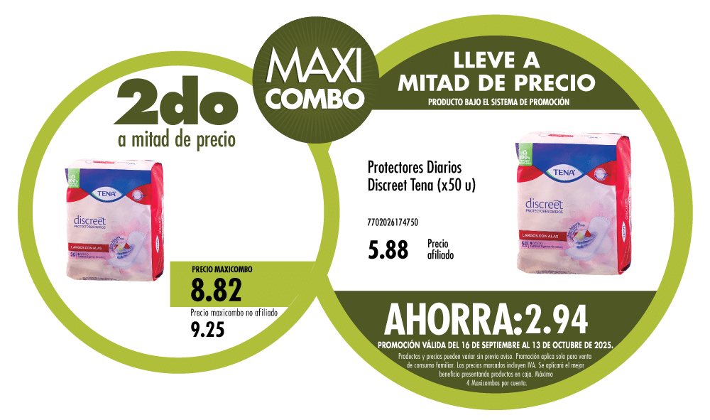 Maxicombo mitad de precio 45
