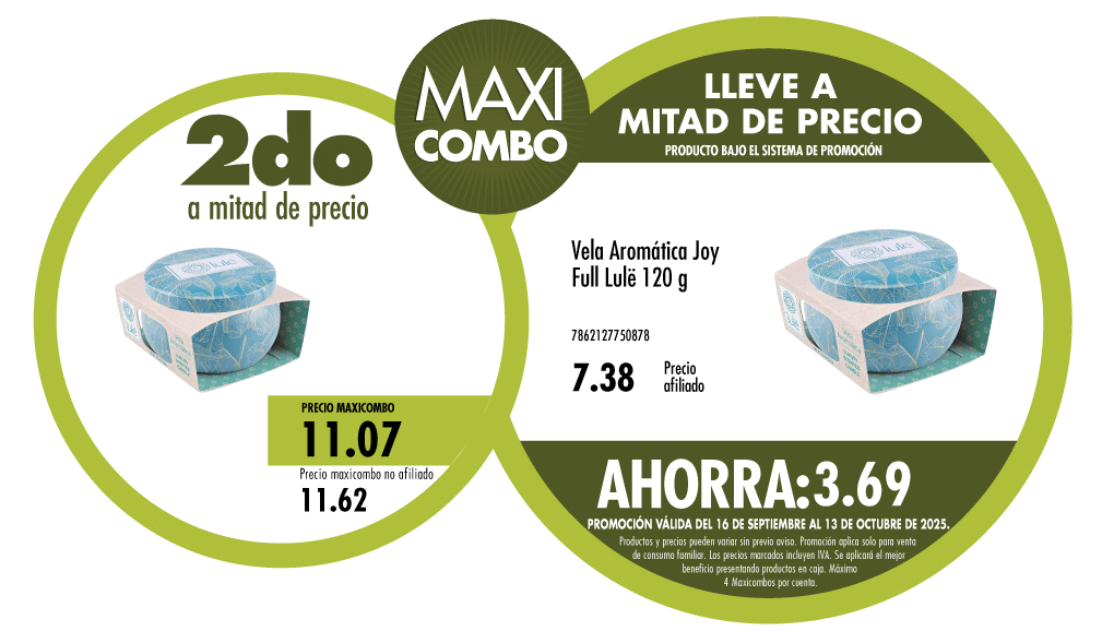 Maxicombo mitad de precio 60