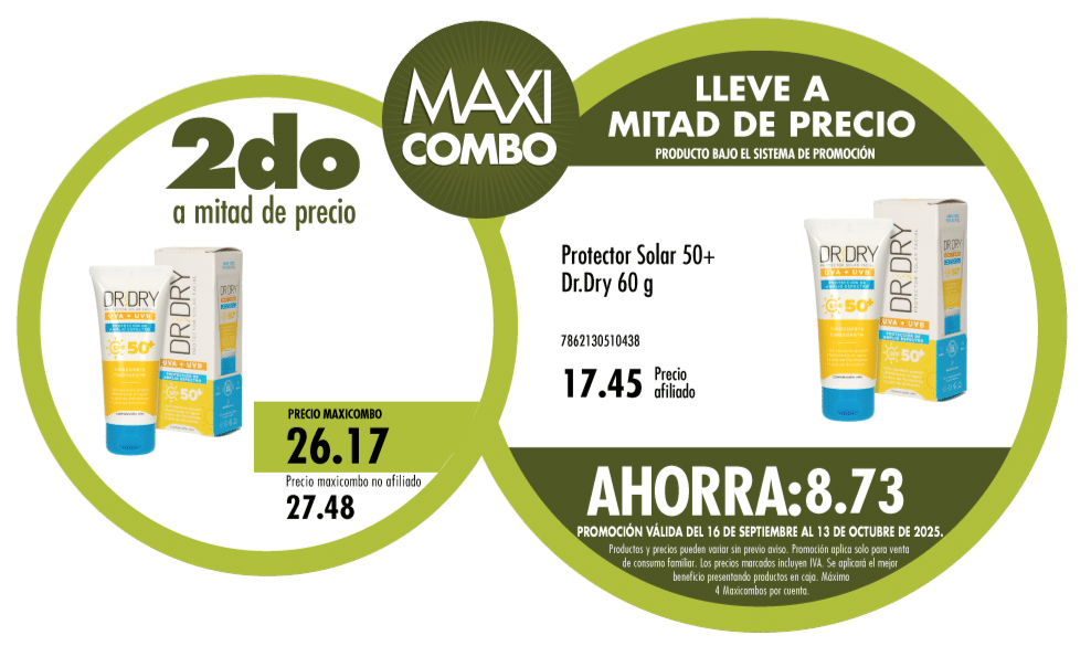 Maxicombo mitad de precio 73