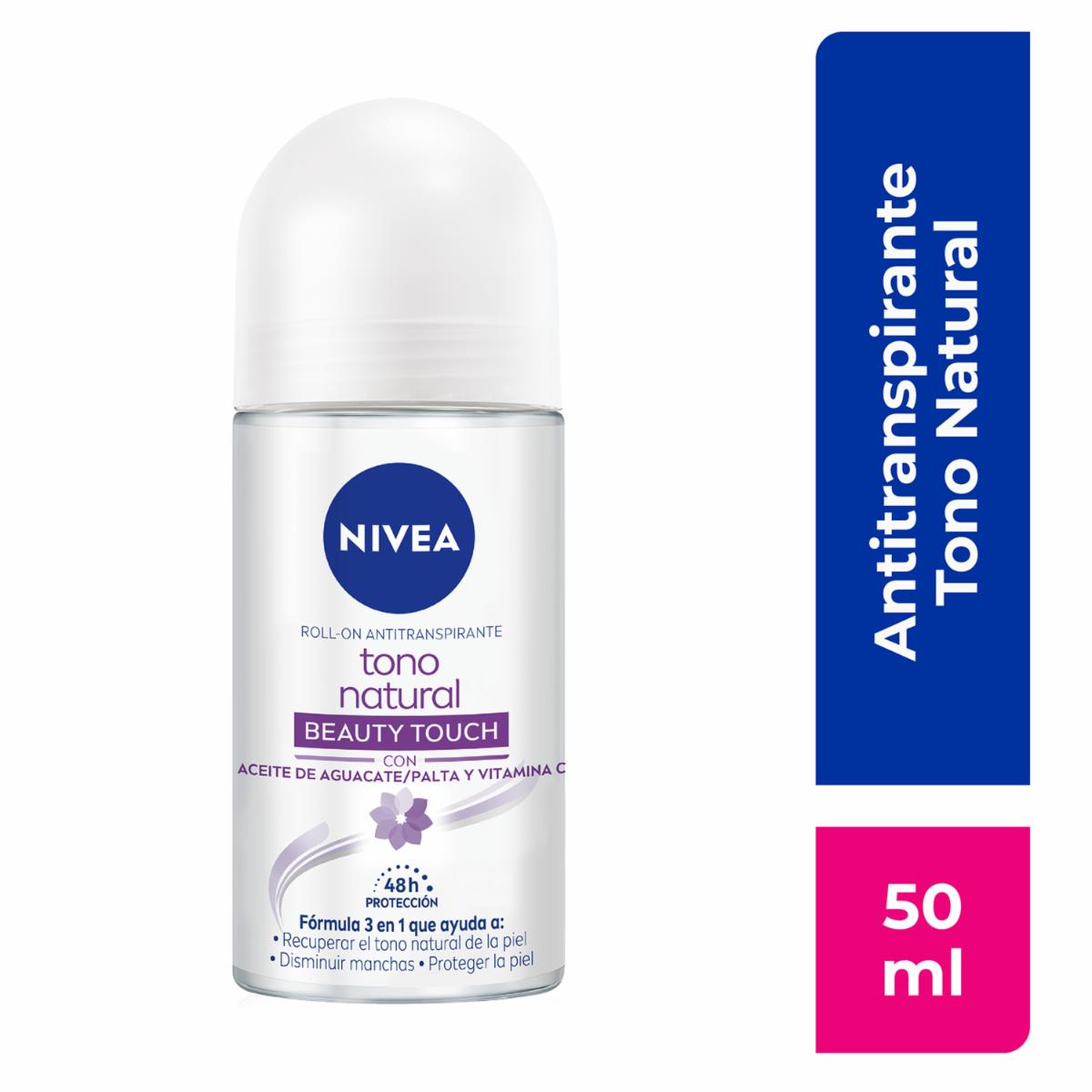 Desodorante En Roll On Para Dama Tono Natural Beauty Touch NIVEA 50 Ml