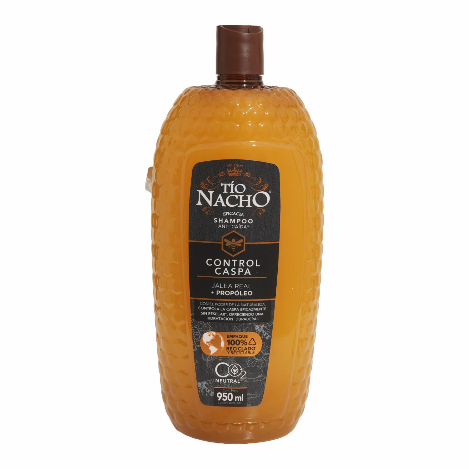 Shampoo De Cabello Anti-Caída Control Caspa Jalea Real Y Propóleo TÍO NACHO 950 Ml