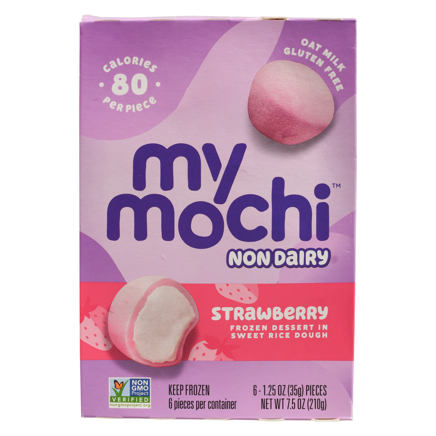 Postre Helado Con Masa Dulce De Arroz Y Relleno De Helado Sabor A Fresa MY MOCHI 35 G X 6 Uds