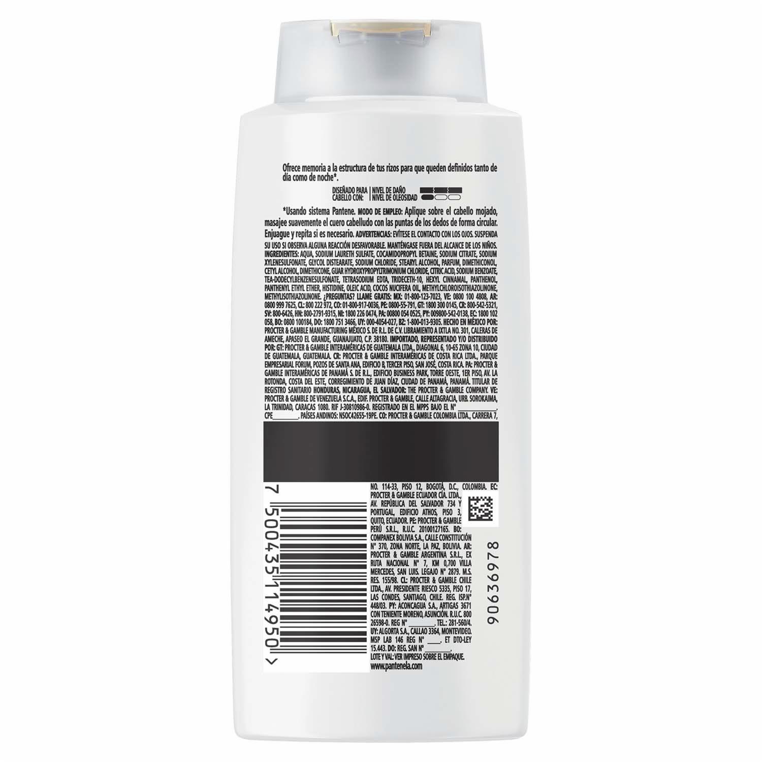 Shampoo De Cabello Rizos Definidos PANTENE 700 Ml