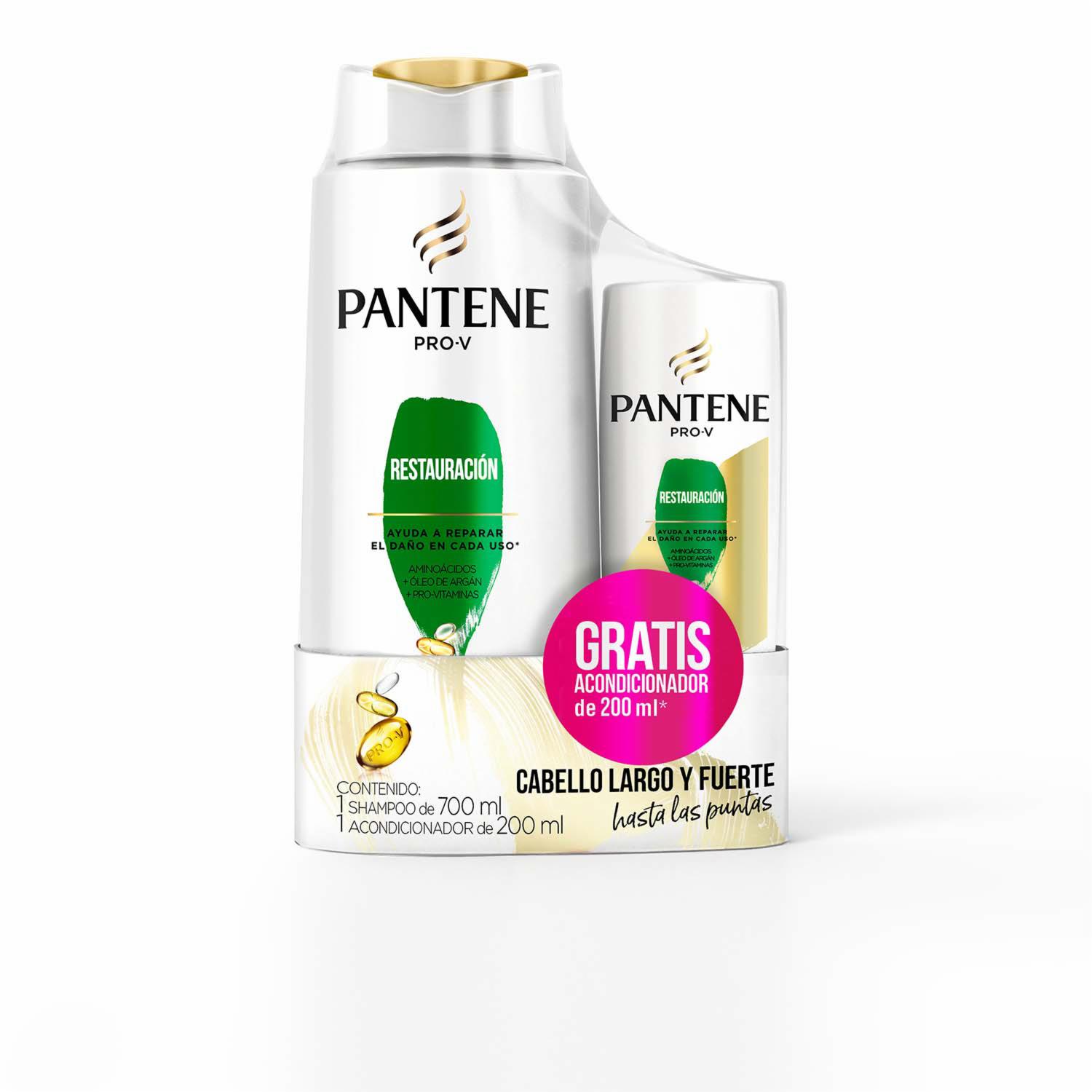 Shampoo De Cabello Restauración 700 Ml Gratis Acondicionador 200 Ml PANTENE X2 Uds