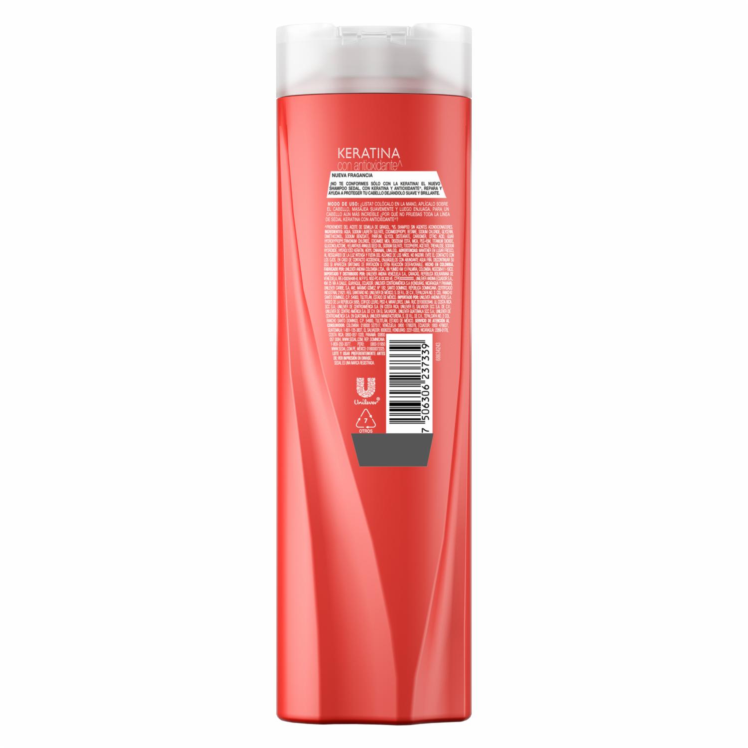 Shampoo De Cabello Keratina Con Antioxidantes SEDAL 340 Ml