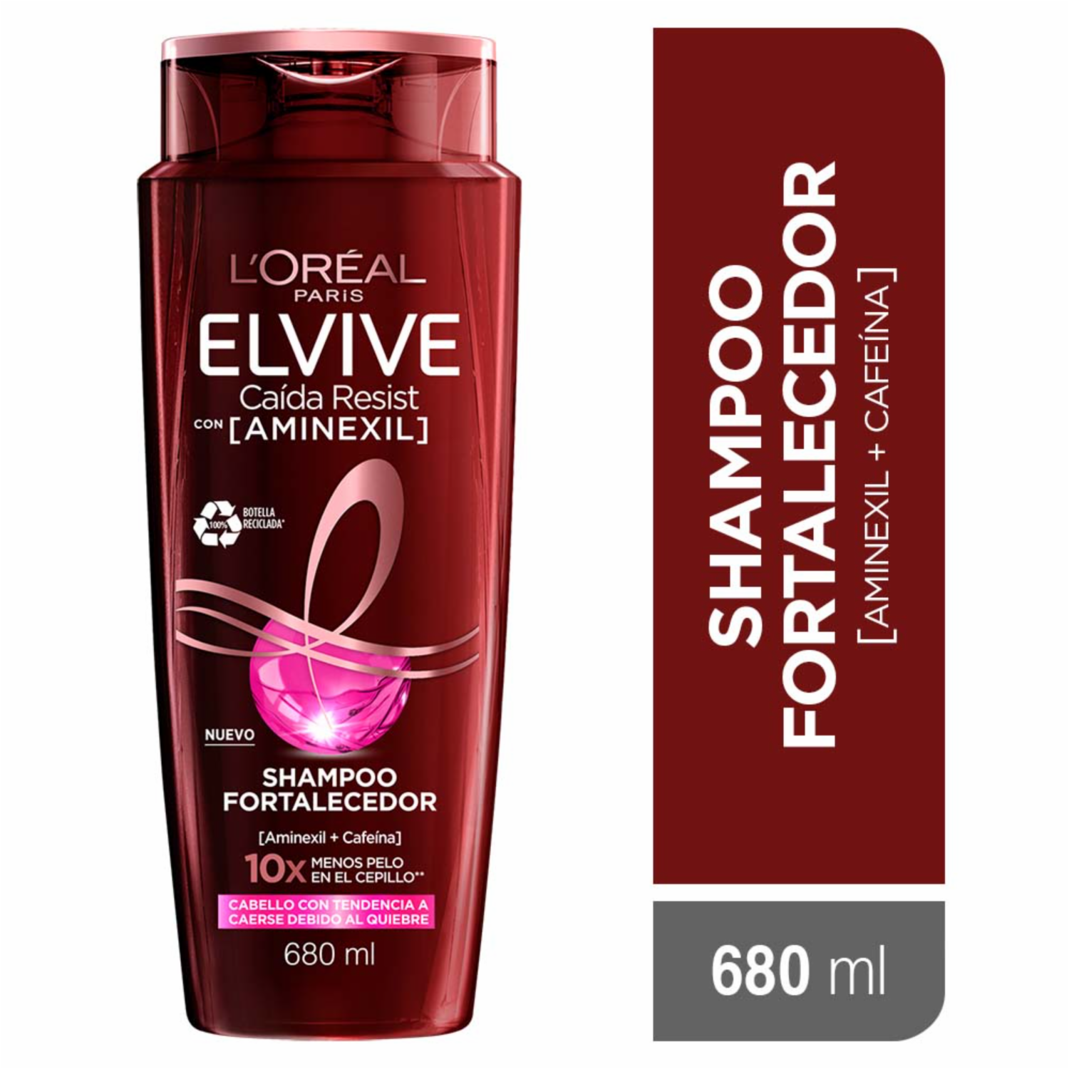Shampoo De Cabello Caída Resist Con Aminexil + Cafeína Para Cabello Quebradizo ELVIVE L’ORÉAL 680 Ml