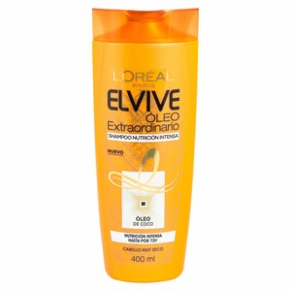 Shampoo De Cabello Óleo Extraordinario Coco Nutrición Intensa ELVIVE L’ORÉAL 400 Ml