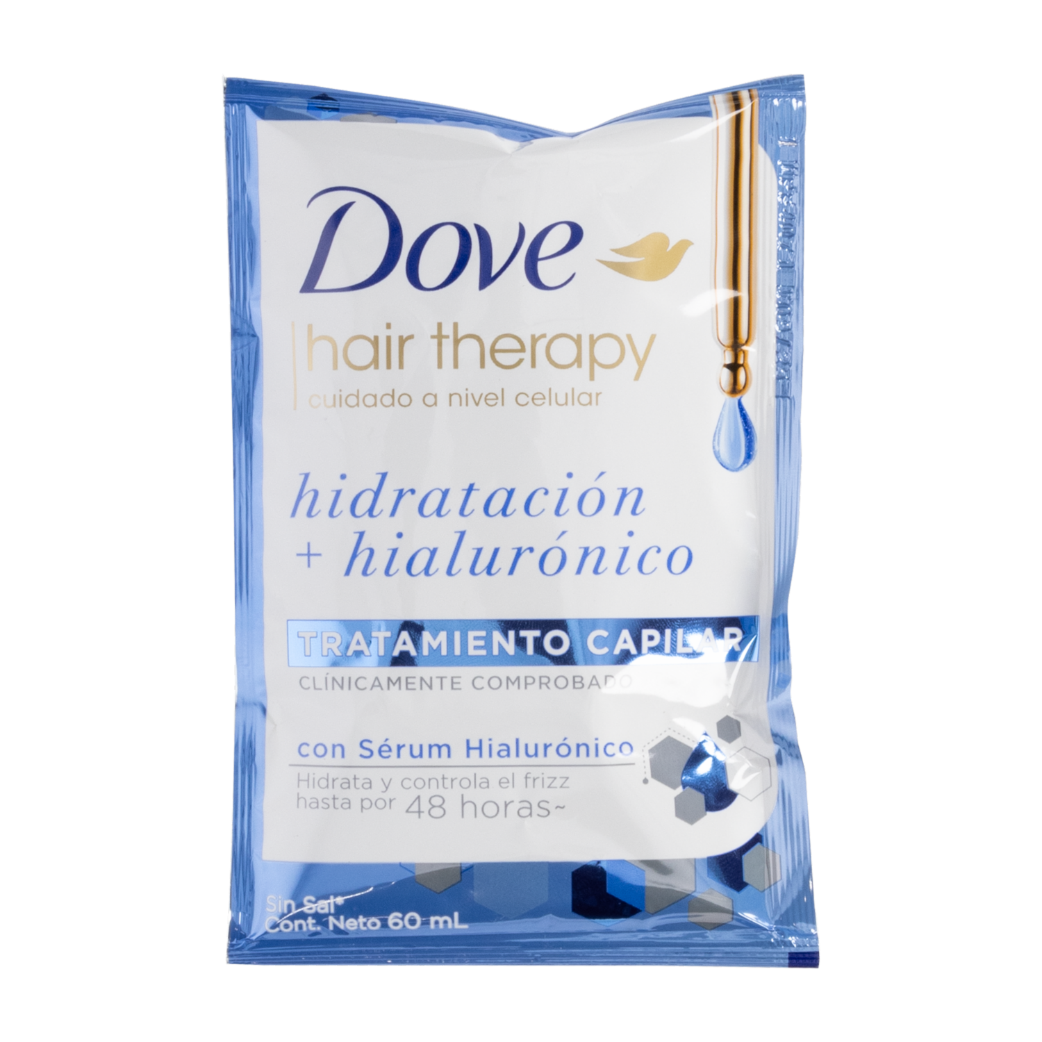 Tratamiento Capilar Hidratación + Hialurónico DOVE Sachet 60 Ml