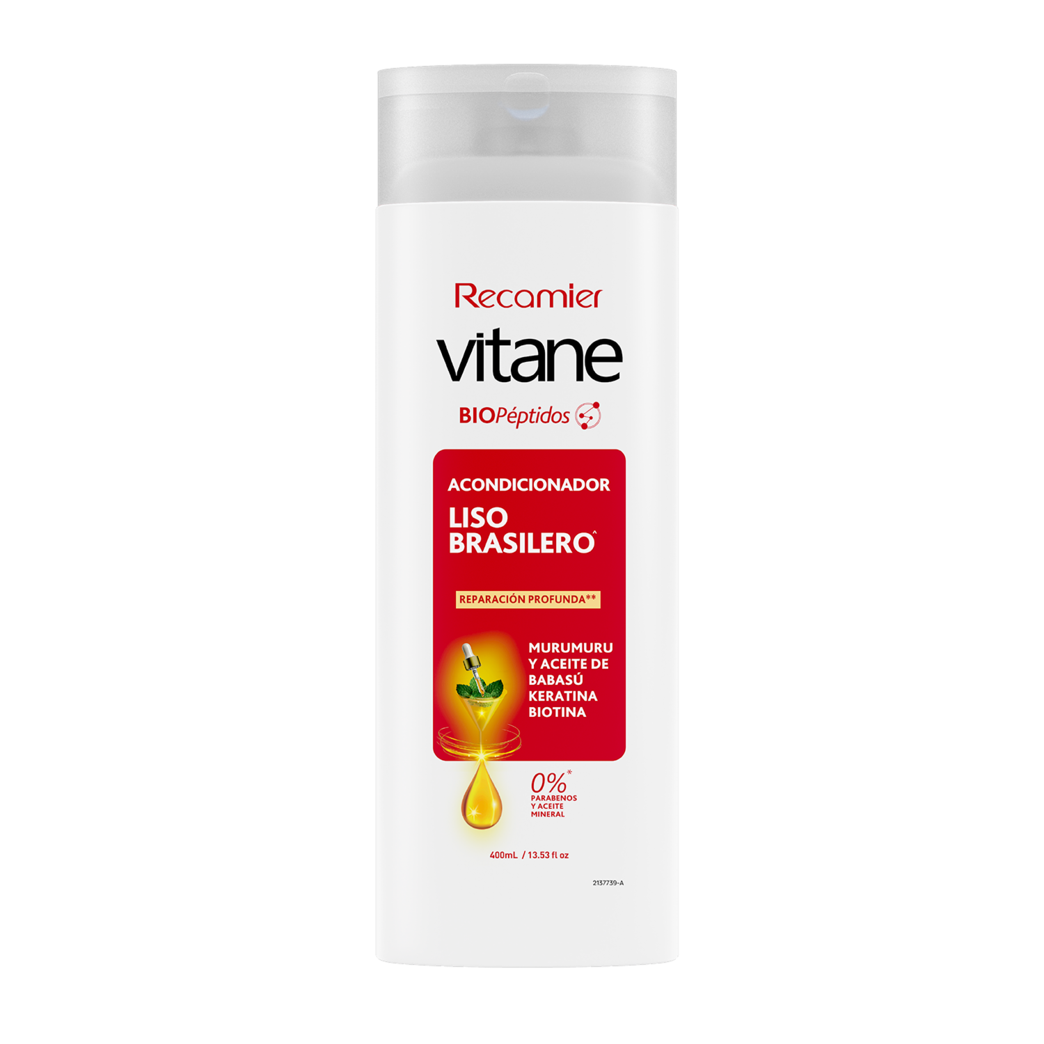 Acondicionador De Cabello Liso Brasilero con Péptidos VITANE 400 Ml