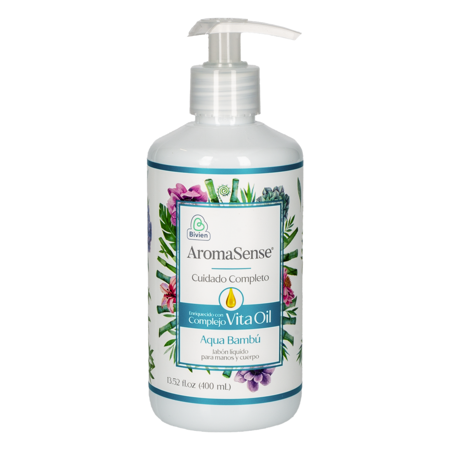 Jabón Líquido Aqua Bambú AROMASENSE 400 Ml