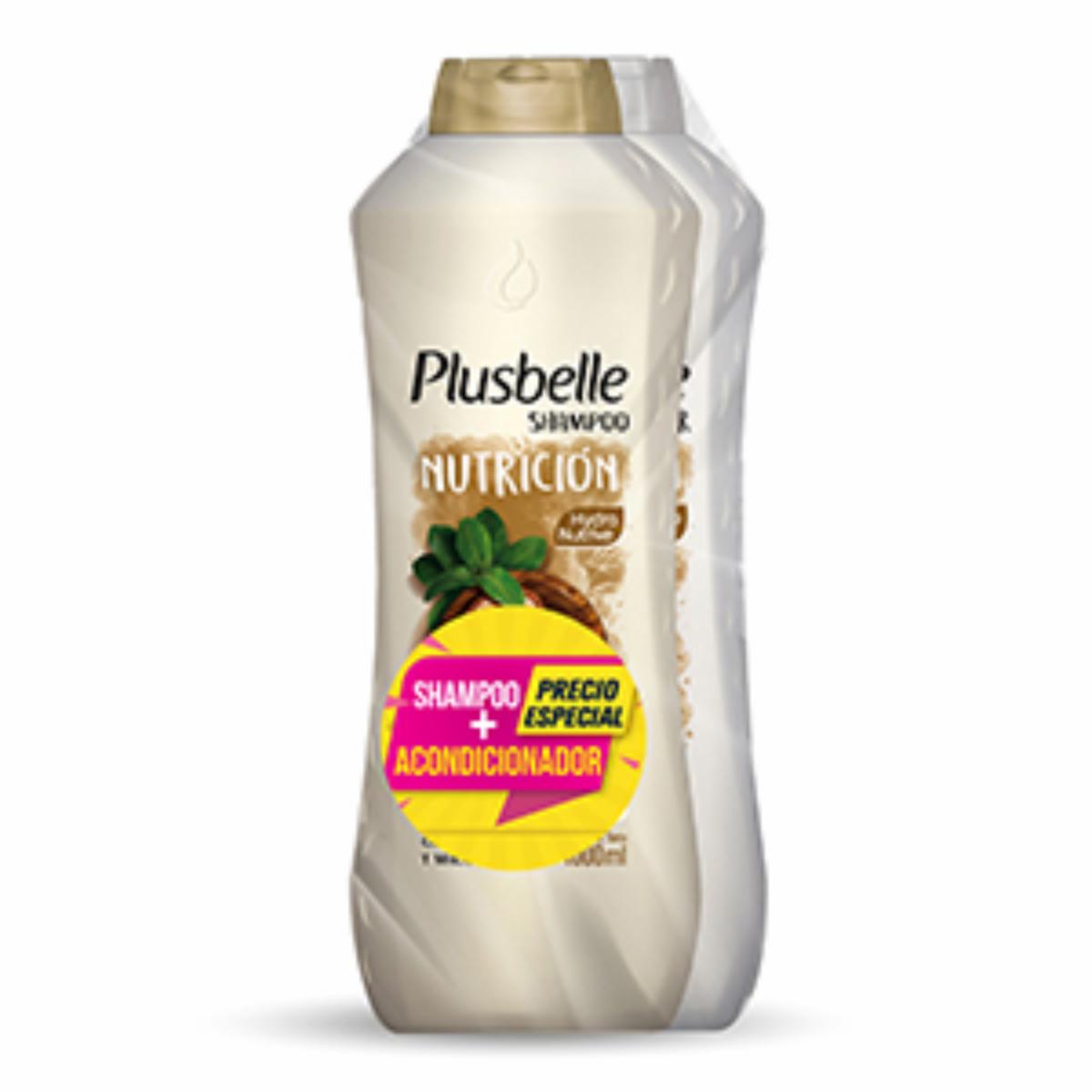 Shampoo De Cabello Pack Shampoo Y Acondicionador Nutrición Creme PLUSBELLE Pack X2 1000 Ml