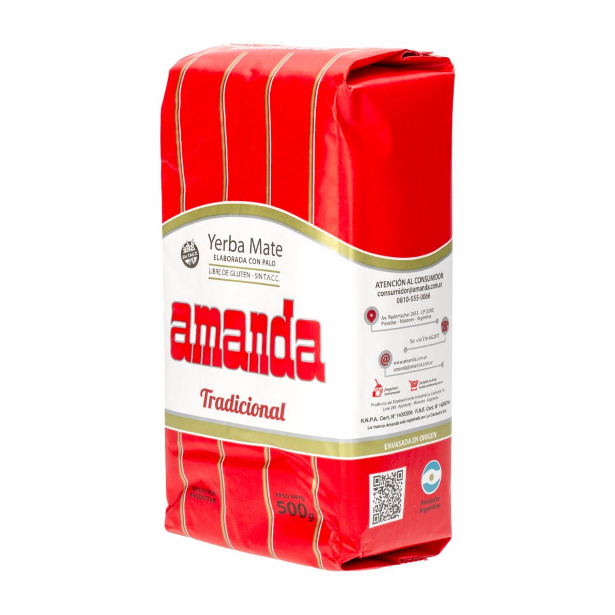 Yerba Mate Con Palo AMANDA 500 G