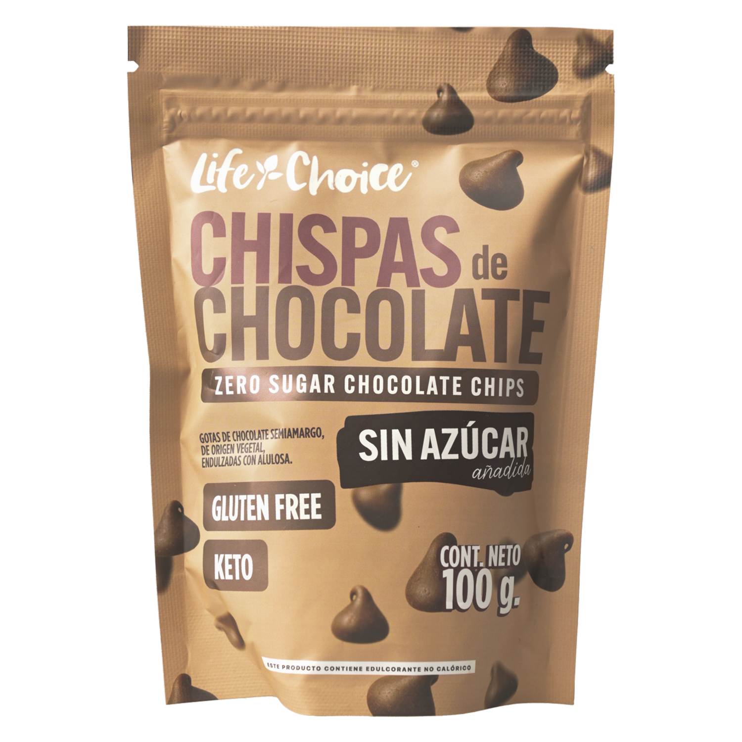 Chispas De Chocolate Sin Azúcar LIFE CHOICE 100 G