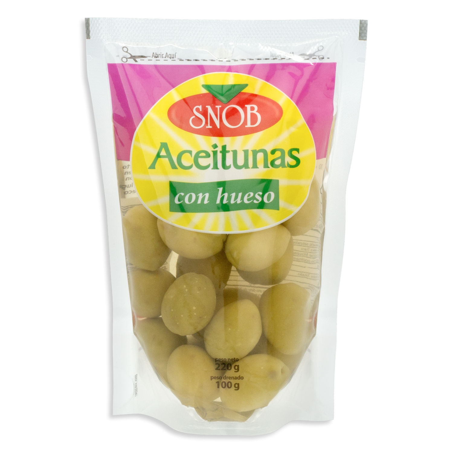 Aceitunas Entera SNOB Frasco