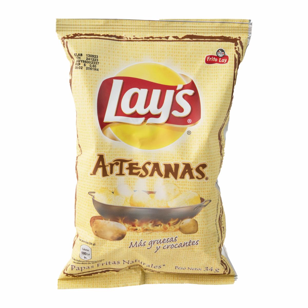 Papas Fritas Artesanas Sabor Natural LAY’S 34 G
