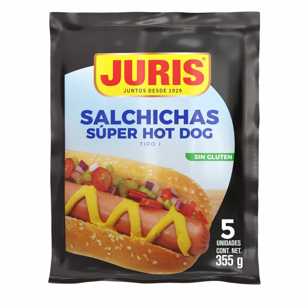 Salchichas Súper De Hotdog Premium JURIS 355 G