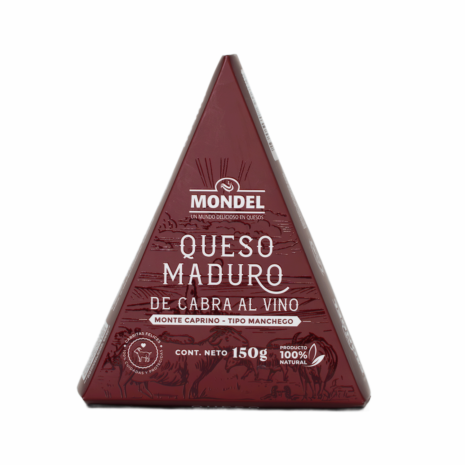 Queso De Cabra Maduro Macerado En Vino Tinto Monte Caprino – Tipo Manchego MONDEL 150 G