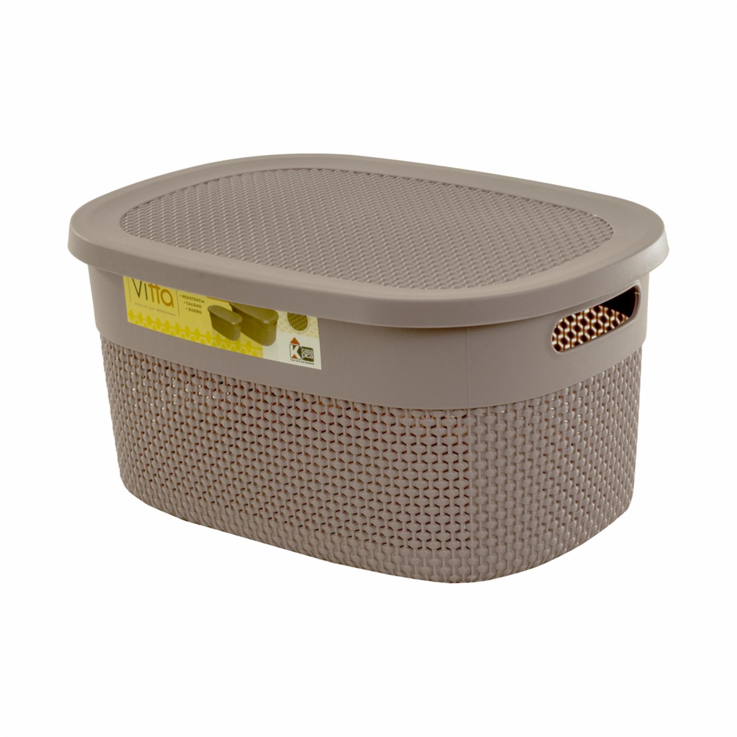 Canastilla Vitta Con Tapa Lila CASA PICA 22 L