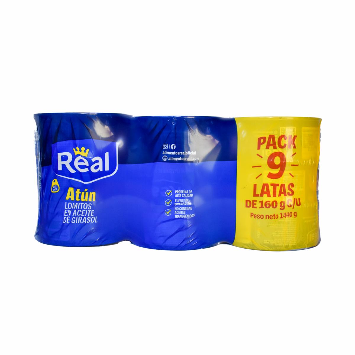 Atún En Aceite de Girasol REAL 9 X 160 G