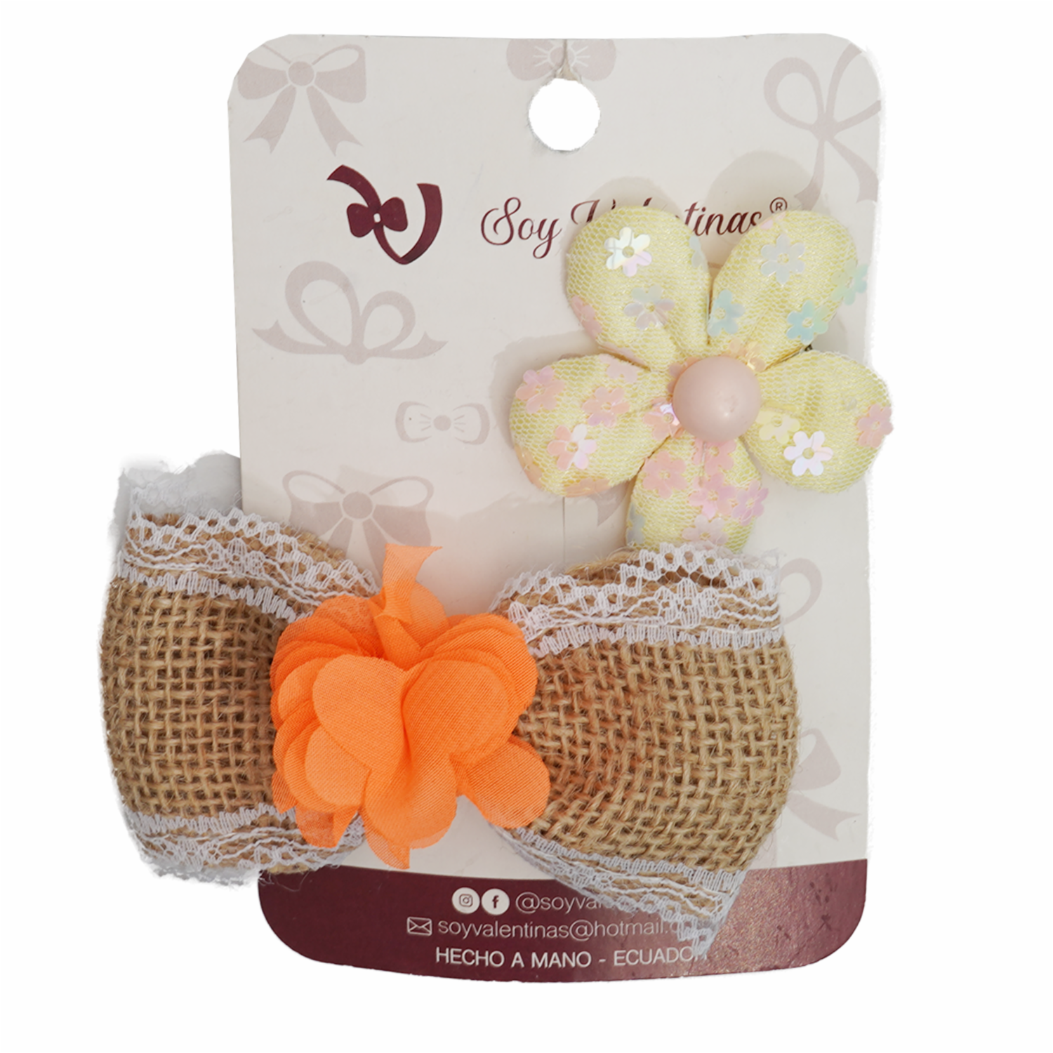 Vinchas De Cabello Kit Valentina SOY VALENTINAS X 2 Uds