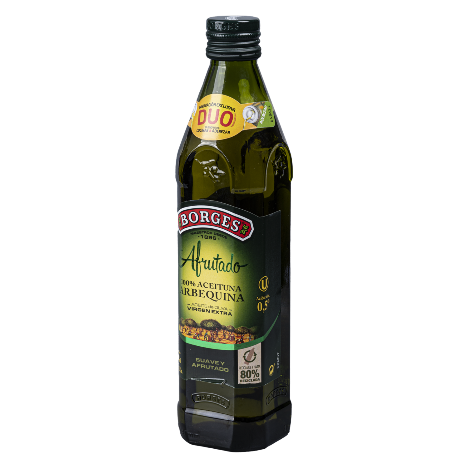Aceite De Oliva Extra Virgen Afrutado Orgánico BORGES 500 Ml