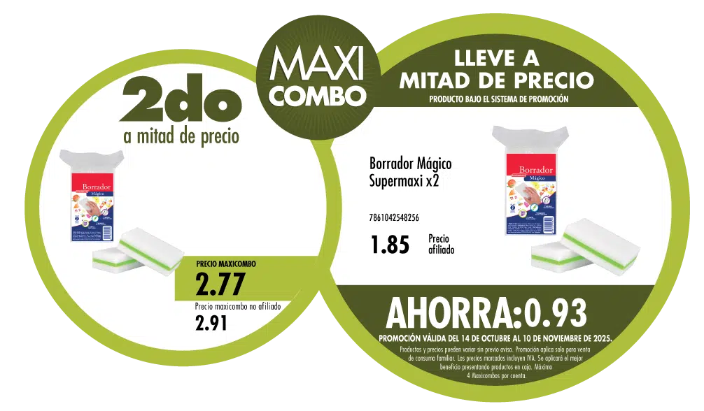 Maxicombo mitad de precio 30
