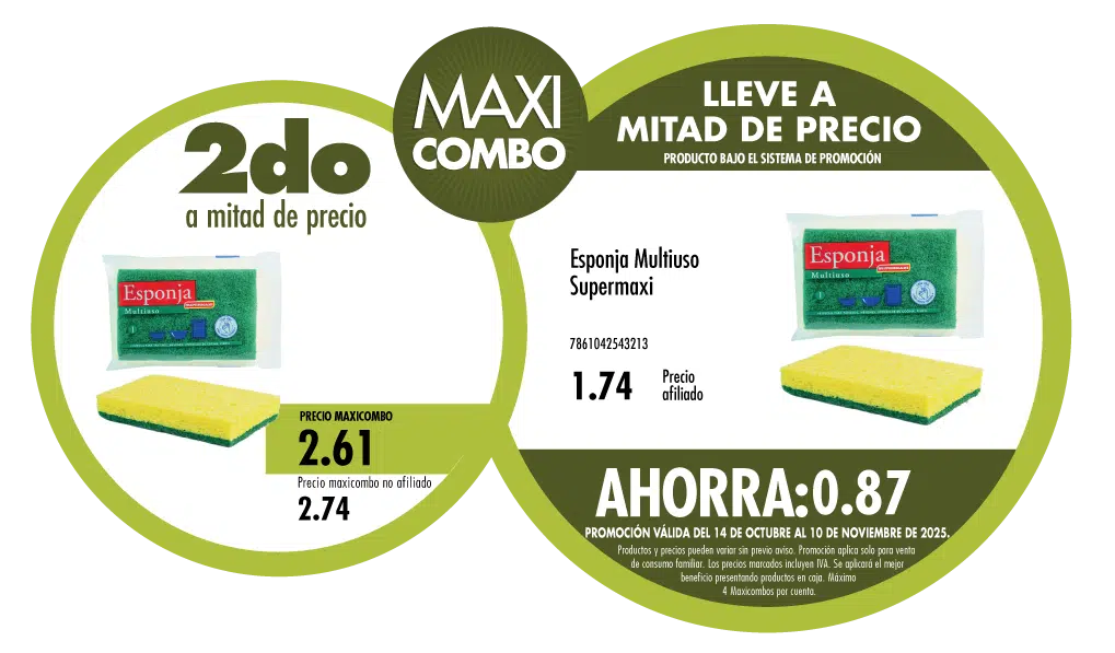 Maxicombo mitad de precio 34
