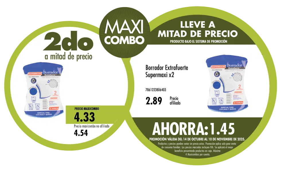 Maxicombo mitad de precio 37